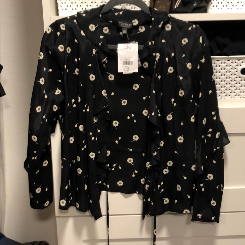 Floral wrap blouse